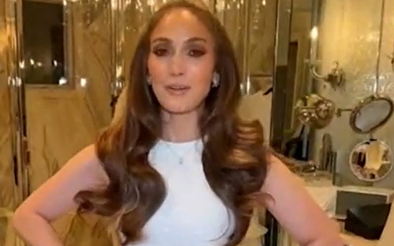 Jennifer Lopez Shows Off Her Wedding Dress Before Las Vegas Wedding