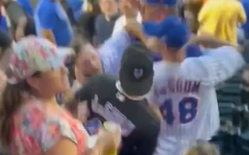 Mets Fan Violently Decks Braves Fan In The Face In Citi Field Fight