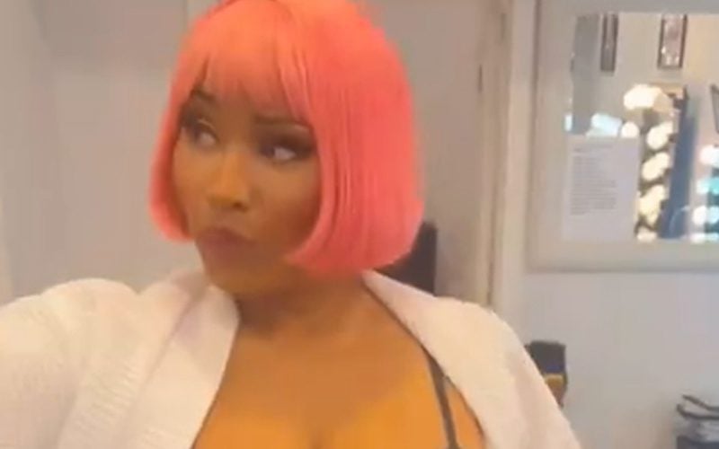 Nicki Minaj Works It In Tight Black Dress Video Drop