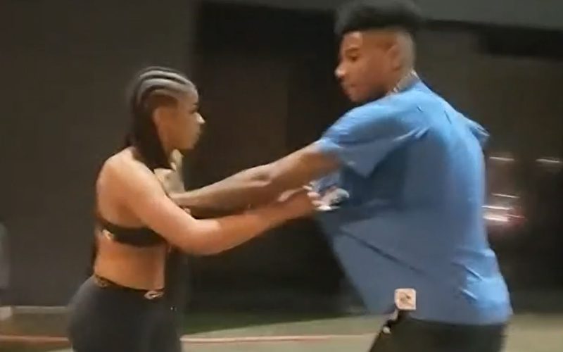 Blueface Gets In Knock-Down Fight With Chrisean Rock On Streets Of Hollywood In Shocking Video