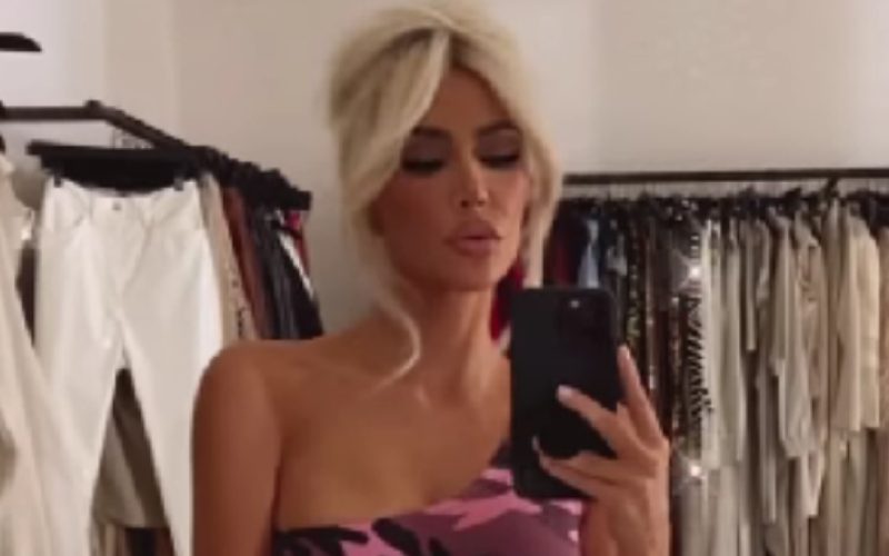Kim Kardashian Gets New Nickname ‘Balenci Barbie’ Inspired By Her Pink Camo Outfit