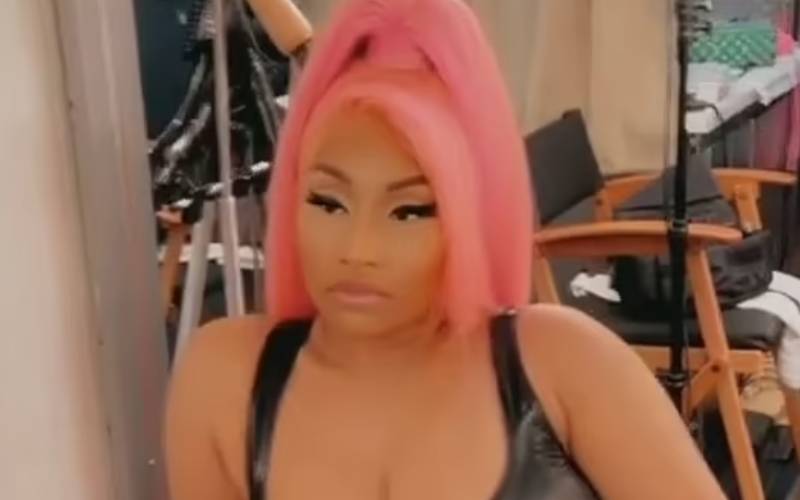 Nicki Minaj Shows Off Big In Plunging Black Bodysuit Video Drop