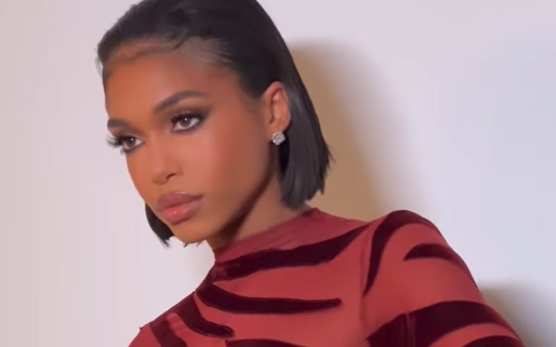 Lori Harvey Flaunts Her Assets In See-Through Red Bodysuit
