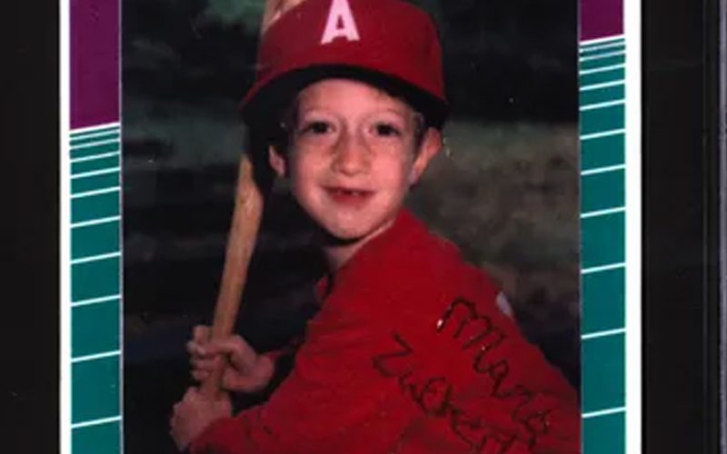 Mark Zuckerberg Signed Little League Card Up For Auction