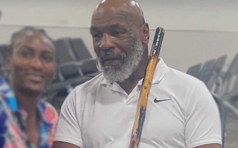 Mike Tyson Spotted In Wheelchair With Walking Stick At The Airport