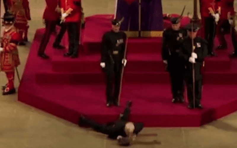 Royal Guard Collapses While Standing Watch At Queen Elizabeth II Coffin