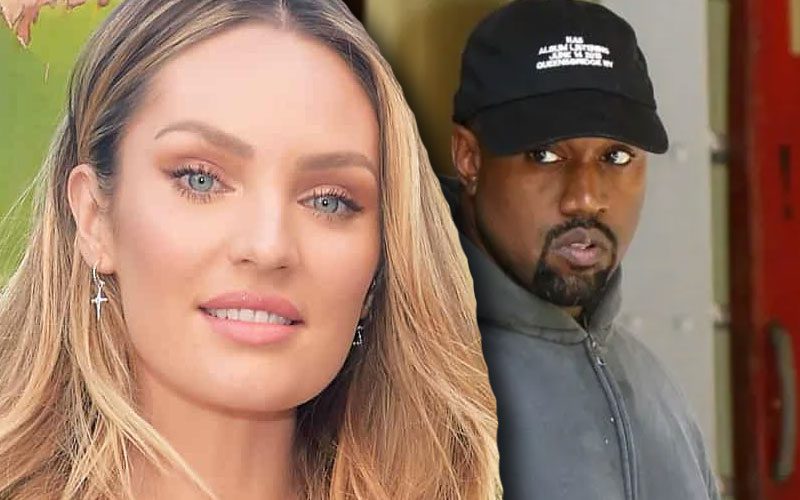 Kanye West Spotted With Model Candice Swanepoel At New York Fashion Week Event