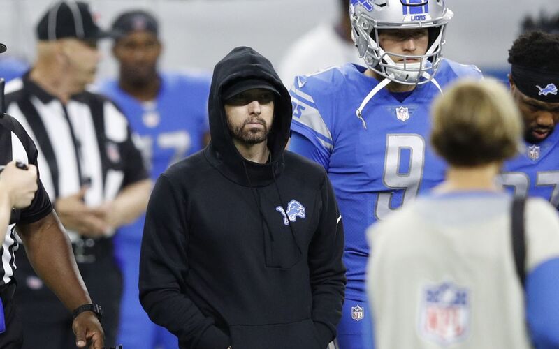Eminem Shows Up At Detroit Lions Practice & Offers To Play For The Team