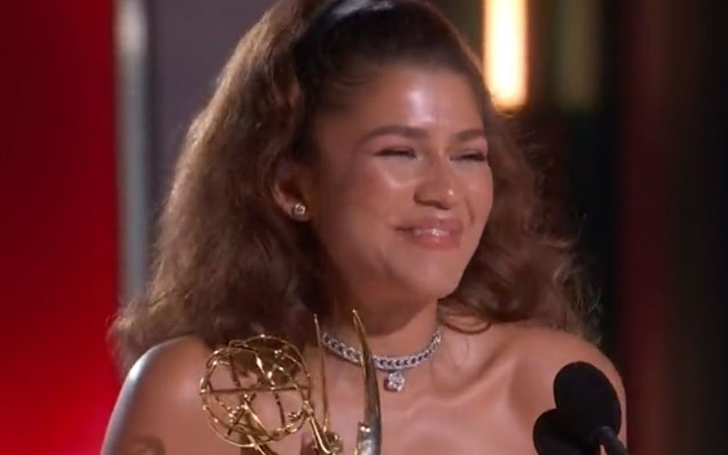 Zendaya Nearly Brought To Tears In Heartfelt Emmy Speech After Her Historic Win