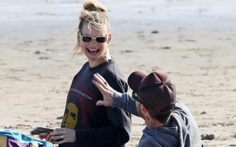 Adam Levine Happy With Behati Prinsloo On Beach Day Amid Cheating Controversy