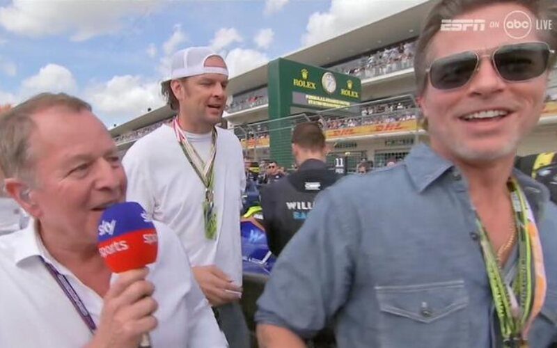 Racing Community Upset As Brad Pitt Snubs F1 Journalist Martin Brundle