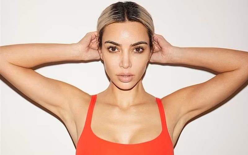 Kim Kardashian Sizzles In Tiny Red SKIMS Bodysuit
