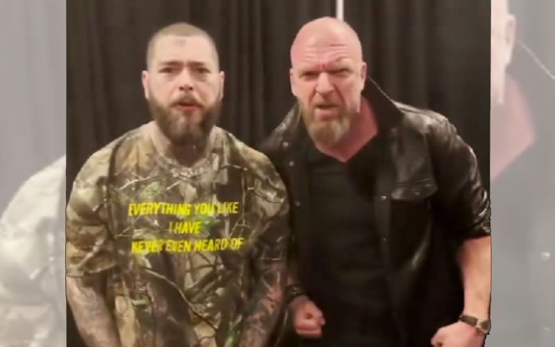 Post Malone Recreates Triple H’s Iconic Entrance Spit