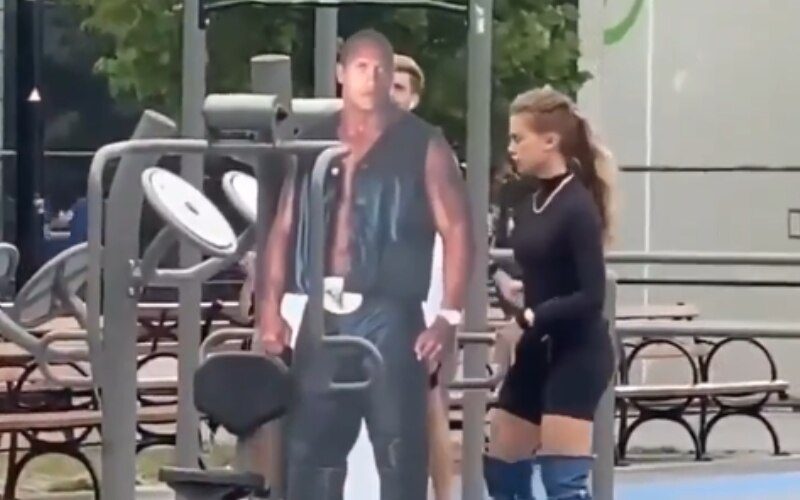 Woman Uses Life-Sized Cardboard Cut-Out Of The Rock For Racy Prank