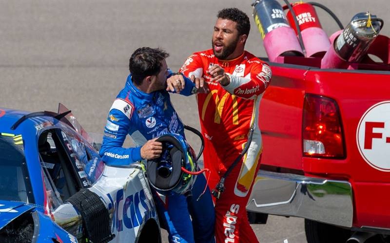 Bubba Wallace Apologizes For On-Track Altercation With Kyle Larson