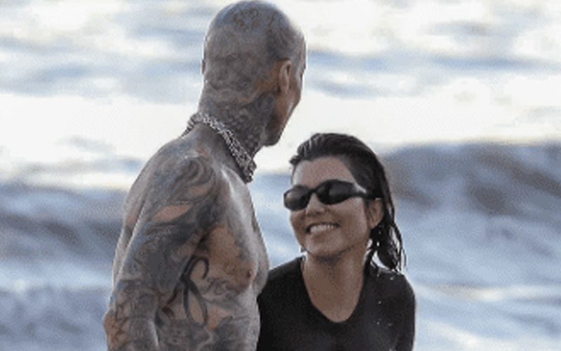 Kourtney Kardashian & Travis Barker Recreate Beach Proposal On One-Year Anniversary