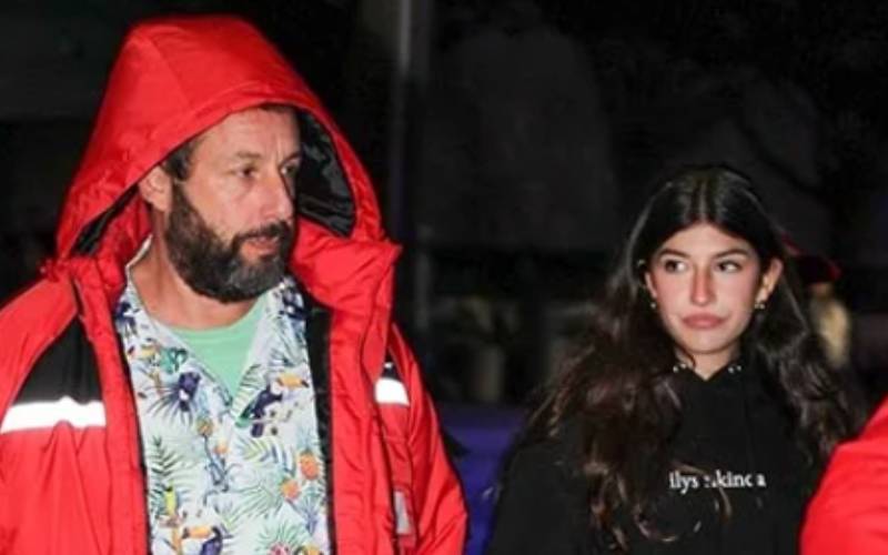 Adam Sandler and Daughter Enjoy Lakers Game from Courtside Seats