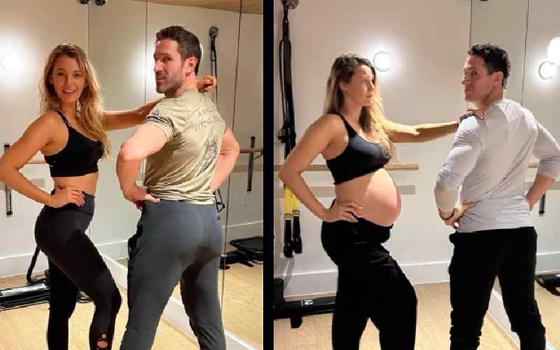 Blake Lively Displays Baby Bump and Jokes About Failed Exercise Plan
