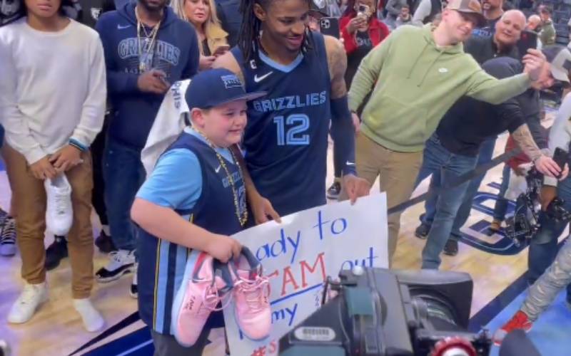 Ja Morant Brings Tears of Joy to Young Fan with Signed Sneaker Gift