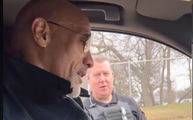 The Rock Jokes About Having ‘Guns’ After Getting Pulled Over By Security Officer