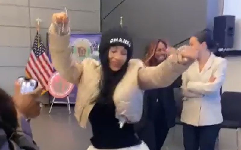 Cardi B Gives Back with NYPD Police Academy Community Service Event Performance