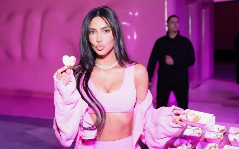 Kim Kardashian Makes Surprise Appearance At SKIMS Valentine’s Day Pop-Up