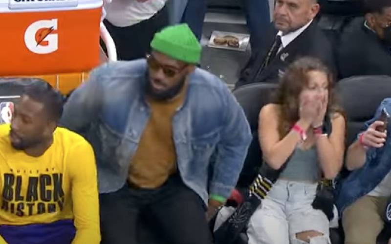 LeBron James Shocks Young Fan By Sitting Next To Her At Courtside
