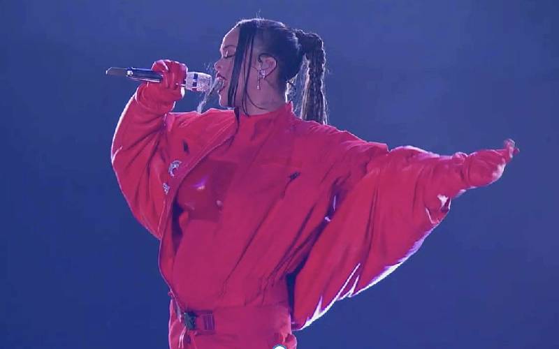 Rihanna Rocks The Stage In Complete Red During Super Bowl 2023 Halftime Show