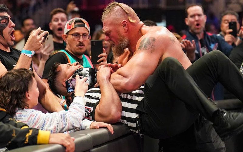 Brock Lesnar Was Not Punished For Unplanned Referee Spot