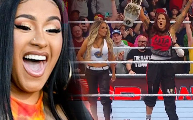 Cardi B Reacts To Trish Stratus & Lita Reunion On WWE RAW