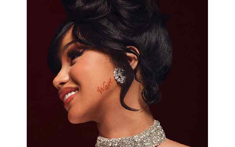 Cardi B Reveals First Close-Up Look At Her Latest Face Tattoo For Son Wave