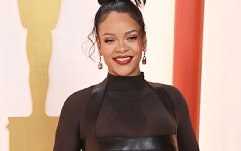 Pregnant Rihanna Shines in Sheer Black Leather Dress at the 2023 Oscars