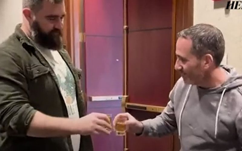 Jason Kelse Celebrates Eagles Return By Gulping Down Massive Shot With Their General Manager