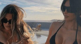 Kim & Khloe Kardashian Dazzle In Mesmerizing Beach Photo Drop